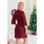 Ekouaer Robe pour femme en tricot gaufré peignoir longueur genou Peignoirs de bain S-XXL