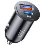 INIU Allume Cigare USB C, 2 Ports 60W Charge Rapide Chargeur Voiture with USB C et A, Prise Allume Cigare 12V pour iPhone 16 15