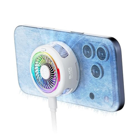 Black Shark FunCooler 6 Refroidisseur Telephone Magnétique, ventilateur telephone portable avec éclairage RGB, Contrôlable via A