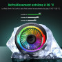 Black Shark FunCooler 6 Refroidisseur Telephone Magnétique, Ventilateur Telephone Portable avec éclairage RGB, Contrôlable Via A