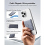 Baseus Mini MagSafe Powerbank 5000 mAh certifié Qi2 avec Support Pliable, PD 20 W, Batterie Externe magnétique USB C, sans Fil,