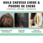 Chebe Poudre et Huile Africaine Bio Naturals, Hydratante, Huile de Chebe Pousse Cheveux pour le Cuir Chevelu, la Croissance, la