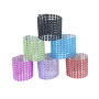 Yeahibaby 50 pcs Strass Rond de Serviette Serviette Boucle support de Noël Fête de mariage Décoration de table de dîner (Rouge)
