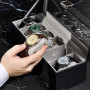 ProCase Boite a Montre à 2 Niveaux, 6 Emplacements avec Coussins pour Montres, 2ème Compartiment pour des Petits Bijoux Accessoi