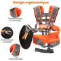 QKTYB Harnais Debroussailleuse, Universelle Réglable Harnais pour Debroussailleuse, Rembourrée Confortable Double Harnais de Déb