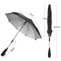 CaiTang Ombrelle pour Poussette Universelle, Ombrelle Poussette Anti UV 50+, Parasol Poussette Bébé Universelle Diamètre 73 cm,