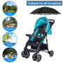 CaiTang Ombrelle pour Poussette Universelle, Ombrelle Poussette Anti UV 50+, Parasol Poussette Bébé Universelle Diamètre 73 cm,