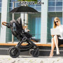 CaiTang Ombrelle pour Poussette Universelle, Ombrelle Poussette Anti UV 50+, Parasol Poussette Bébé Universelle Diamètre 73 cm,