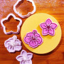 BAKERLOGY Mini Emporte-pièce Fleurs Tropicales (5 cm) – Tampons Cupcake Frangipanier et Hibiscus pour Pâtisserie Estivale, Fêtes