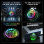 Black Shark FunCooler 6 Refroidisseur Telephone Magnétique, Ventilateur Telephone Portable avec éclairage RGB, Contrôlable Via A