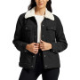 MoFiz Veste Polaire Femme Doublée en sherpa Blouson Hiver Chaud Vestes en Velours Côtelé à Boutons élégant décontracté et Poches