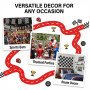 2 Pcs Drapeau de Course à Damier Noir et Blanc - Grande Taille 150x90cm - Polyester Résistant pour Décoration Thème Voiture ou M