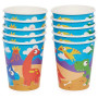 Baker Ross Gobelets Enfants en Carton motif Dinosaure - Lot de 10, Decoration Anniversaire Enfant (FC979), Gobelets en Papier