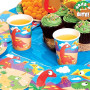 Baker Ross Gobelets Enfants en Carton motif Dinosaure - Lot de 10, Decoration Anniversaire Enfant (FC979), Gobelets en Papier