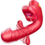Vibromasseurs Feminin Sex Toýs Femme,4 IN 1 Gode Vibro-Masseur Sex Toys Vibromasseur Femme Clitoridien Puissant Avec 10 Batteme