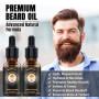 Coffret Kit Soin Barbe Homme,Idee Cadeau Homme Original pour Papa Frere Lui Mari Son Copain,Kit Entretien Barbe Complet ave Sham