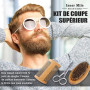 Kit Soins Barbe pour Hommes, Meilleurs pour Papa Lui Mari Petit ami, Set Outils Complet de Toilettage et Coupe – Shampoing Barbe