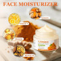 Crème Visage au Curcuma et à la Vitamine C, Crème au Anti Taches, Hydratant Anti-Âge, Cream Éclaircissante pour Les Taches Brune