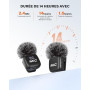 Newmight Micro Cravate sans Fil, Micro sans Fil avec Fixation Magnétique, Plug & Play, Réduction De Bruit,30M Portée, Compatible