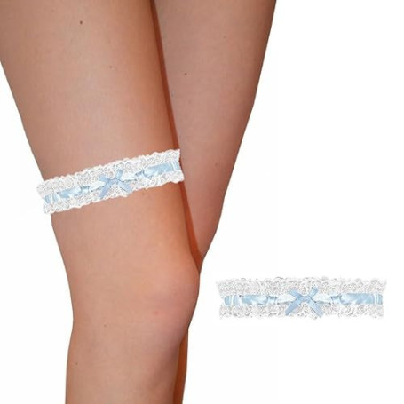 LuLiyLdJ Jarretière Élastique de Mariage - L'accessoire Nuptial pour la Mariée, Accessoires de Robes - Cadeau pour la Fête, Tail