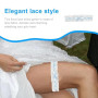 LuLiyLdJ Jarretière Élastique de Mariage - L'accessoire Nuptial pour la Mariée, Accessoires de Robes - Cadeau pour la Fête, Tail