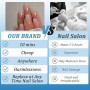 24 Pièces Faux Ongles Moyen Cercueil, Français Press on Nails Rose Ballerine Ongles à Coller, Acrylique Bâton sur Les Ongles ave