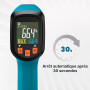 Tilswall Thermomètre Infrarouge Laser Numérique Sans Contact, -50°C ~ 600°C(-58°F ~ 1112°F), Emissivité Réglable, Idéal pour Cui
