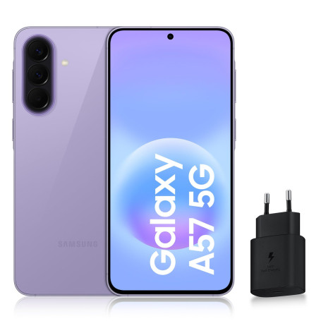 Samsung Galaxy A57 5G, Smartphone Android 5G avec l'IA Accessible à Tous, 256 Go, RAM 8 Go, Chargeur Secteur Rapide 25W Inclus, 