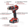 Einhell Professional Perceuse Visseuse à percussion sans fil TE-CD 18/50 Li-i BL Power X-Change (Li-ion, 18 V, moteur sans charb