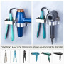 YYBO Porte seche Cheveux Mural, Support seche Cheveux, Porte seche Cheveux et lisseur, Porte seche Cheveux sans percage Support