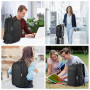 AMBOR Sac à Dos Ordinateur Portable, Sac a Dos Grande Capacité Homme Femme Imperméable 17.3 Pouces avec USB Charging Port Sac a