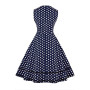 AXOE Femme Robe Vintage Années 50 Pin up Rockabilly Coton Guinguette Soirée Mariage