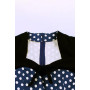 AXOE Femme Robe Vintage Années 50 Pin up Rockabilly Coton Guinguette Soirée Mariage