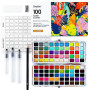 Grabie Ensemble de peinture aquarelle, idéal pour la peinture, fournitures artistiques, pour artistes, amateurs et amateurs de p
