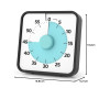 LIORQUE 19cm Grand Minuteur Visuel Timer Classe Aimanté, Silencieux sans Tic-Tac, 3 Modes d'Alarme: Sonnerie, Lumière et Vibrati