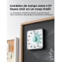 LIORQUE 19cm Grand Minuteur Visuel Timer Classe Aimanté, Silencieux sans Tic-Tac, 3 Modes d'Alarme: Sonnerie, Lumière et Vibrati