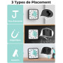 LIORQUE 19cm Grand Minuteur Visuel Timer Classe Aimanté, Silencieux sans Tic-Tac, 3 Modes d'Alarme: Sonnerie, Lumière et Vibrati