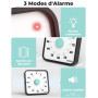 LIORQUE 19cm Grand Minuteur Visuel Timer Classe Aimanté, Silencieux sans Tic-Tac, 3 Modes d'Alarme: Sonnerie, Lumière et Vibrati