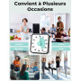 LIORQUE 19cm Grand Minuteur Visuel Timer Classe Aimanté, Silencieux sans Tic-Tac, 3 Modes d'Alarme: Sonnerie, Lumière et Vibrati