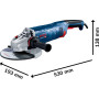Bosch Professional meuleuse angulaire GWS 24-230 P (puissance 2 400 W, avec clé à ergots, flasque de serrage, écrou de serrage,