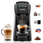 Warriors1 Cafetières Capsule 5en1 pour Dolce Gusto, Nespresso, Lavazza A Modo Mio, FAP Espresso Point et Café Moulu, 20bar, 0,8L