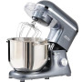 Kitchen in the box Robot Pâtissier 1400W, Bol 7,5L en Acier Inoxydable, 6 Vitesses, Tête Inclinable, Accessoires Inclus (Fouet,