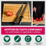 Elyrona - Fusil a aiguiser diamant professionnel 25 cm - aiguiseur couteaux pro - affuteur de couteaux plus efficace que pierre