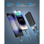 Powerbank 10 000 mAh Mini Batterie Externe compacte Power Bank Petite mais puissante avec Chargeur de téléphone Portable Micro +