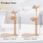 Support de cadre à broder en bois avec étagère intermédiaire, support de point de croix réglable pour travaux manuels, support d