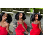 Perruque Afro Courte Cheveux Humains Naturels Brésilienne Afro Bouclée Cheveux Humains Naturels pour Femmes Noires 16 Pouces