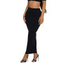 Jupe crayon longue pour femme - Taille haute - Été - Automne - Y2K Club - Moulante - Maxi jupes moulantes
