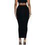 Jupe crayon longue pour femme - Taille haute - Été - Automne - Y2K Club - Moulante - Maxi jupes moulantes