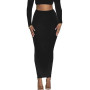 Jupe crayon longue pour femme - Taille haute - Été - Automne - Y2K Club - Moulante - Maxi jupes moulantes