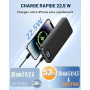Batterie Externe, 10000mAh Power Bank, 22.5W Batterie Portable USB C Input & Output PD3.0 QC4.0 Charge Rapide Chargeur Portable